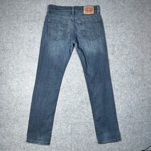 Levis 511 Denim Jeans Men's Size 33x31(31x31) Blue Washed‎ Stretch Straight Leg